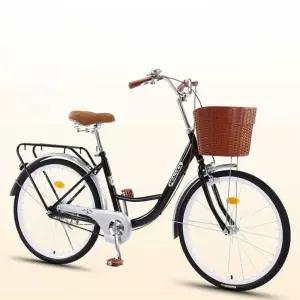 여성용 자전거 클래식 일본식 바구니 빈티지 카페 인테리어 베이지 감성
