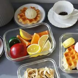 [콩심팥심]오븐용기 유리용기 레벤호프 찬통 밀폐용기 클립 직사각 김치통