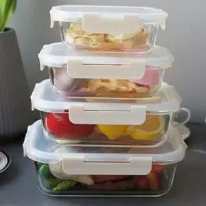 밀폐용기 찬통 유리찬통 반찬통 클립 직사각 레벤호프 김치통