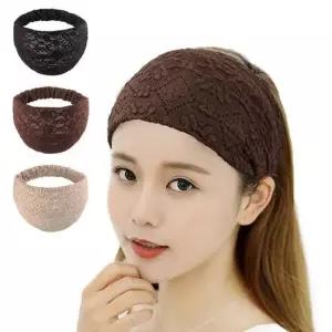 반다나 레이스 헤어밴드 여자 머리띠 중년 숏밴드 비니머리띠 주방두건 레이스헤어밴드