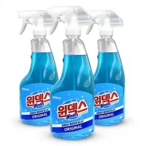 윈덱스 유리 세정제 차량 창문 500ml 3개 유리창청소도구 자동차유리세정제 유막제거