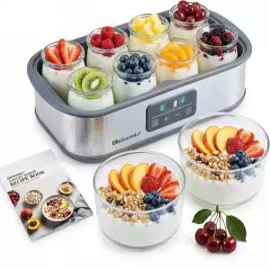 엘리트 고메 프로바이오틱 프로TM 디지털 요거트 메이커 프로그래머블 온도 및 시간 제어(68？127°F) 유리