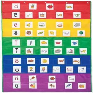 학습 자료 레인보우 포켓 차트 교실 또는 홈스쿨 용품