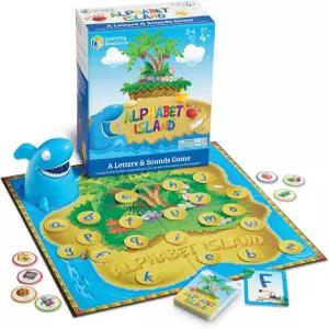 학습 자료 알파벳 아일랜드 어 레터 앤 사운드 게임 - 몬테소리 ABC 장난감 4세+