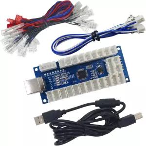 SJ@JX 아케이드 USB 인코더 LED 제로 지연 컨트롤러 PC PS3 안드로이드 DIY 키트 버튼