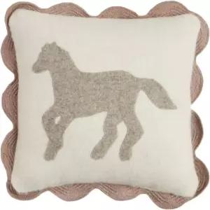 머드 파이 펠트 말 미니 베개 8인치 X