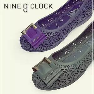 여성단화 부엉이 플랫슈즈 젤리 슈즈 나인어클락 MW921B70