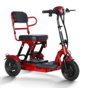 접이식 전동스쿠터 삼륜 세발오토바이 레드 스쿠너 폴딩 10인치 사륜 타입 10AH