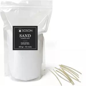 심플리 소슨 1파운드 흰색 무향 진주 모래 캔들 오래 지속되는 파우더 리필 가능한 샌들 제작을 위한