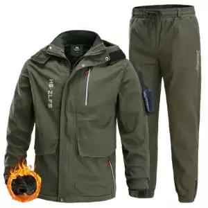 낚시 바람막이 세트 기모 낚시복 잠바 방수복 점퍼 밀리터리 방한복 상하 털안감 선상