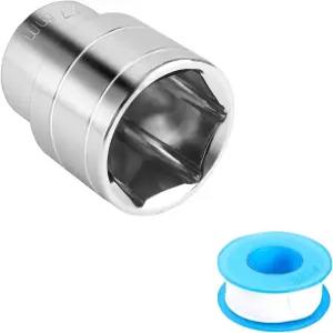 RV용 밀봉 테이프 1/2인치 드라이브 6포인트 온수기 소켓 캠핑카 여행용 3/4인치 NPT 스레드 마그네슘