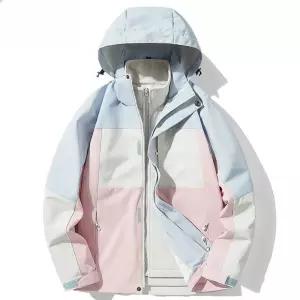 여성 스키복 상의 두꺼운 스노우보드복 자켓 핑크 빅사이즈