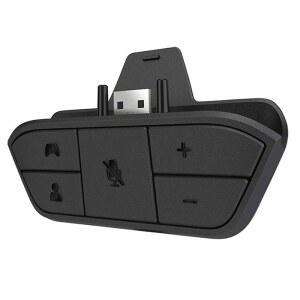 Xbox One 및 Xbox Series X|S 및 엘리트 컨트롤러용 스테레오 헤드셋 어댑터 - 음성 채팅 및 게임 사운드 믹스와 Xbox 액세서리로서의 마이크 모니터링 및 볼륨 제어를 위한 헤드폰 오디오 컨버터