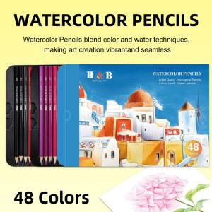48 72 76 120 160 색칠용 수채색 색연필 블렌딩 레이어링 수채화 기법을 위한 미술 용품