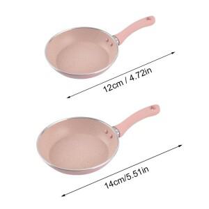 12 14cm 미니 프라이팬 논스틱 스틸 냄비 소스팬 핑크 계란 주방호환용 조리기구