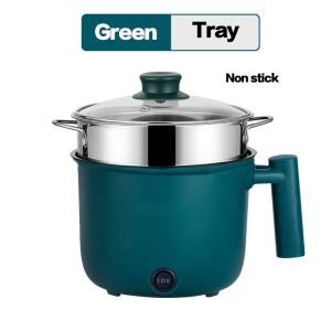 1.8L 소형 비점착 세라믹 프라이팬 휴대호환용 미니 스테인리스 전기 밥솥 요리 냄비