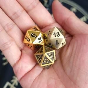 메탈 주사위 20면 DND 컬렉션 코스플레이 테이블탑 TRPG 주사위