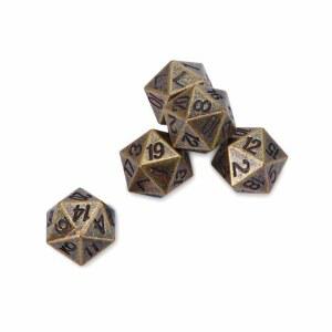 TRPG 다면체주사위 크리탈릭 RPG dnd 큐브 러닝 구리 금속 가방이 게임 확률