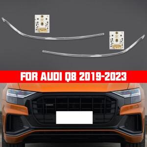 아우디 호환 Q8 - 차량용 DRL 플레이트 라이트 가이드 튜브 주간 주행 엔젤 아이 칩 보드 LED 모듈