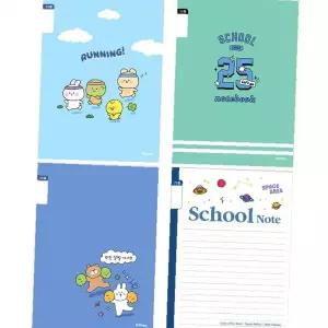 공책세트 10p 고학년용 무지노트 심플디자인 캐릭터일러스트 학습문구 필기용품