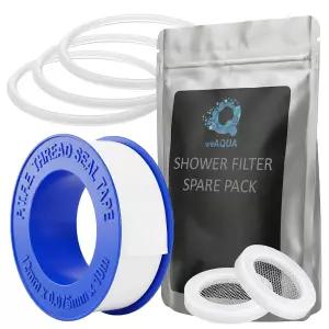 샤워 필터 예비 팩 테프론 테이프 실리콘 오링 개스킷 및 헤드용 누수 방지 배관 액세서리