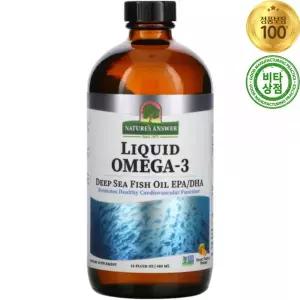 네이처스앤서 리퀴드 액상 오메가 - 3 딥 씨 피쉬오일 오렌지 480ml Liquid Omega Deep Sea Fish Oil EPA/D