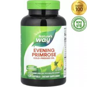 네이처스웨이 달맞이꽃 종자유 이브닝 프라임로즈 오일 1300mg 120정 소프트젤 Evening Primrose Cold-Pres
