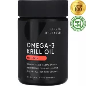 스포츠리서치 오메가 3 크릴 오일 500mg 120 소프트젤 Omega Krill Oil