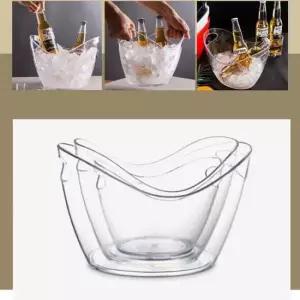 [무료배송] 캠핑 투명 아이스버킷 12L 와인 샴페인 보냉 얼음통