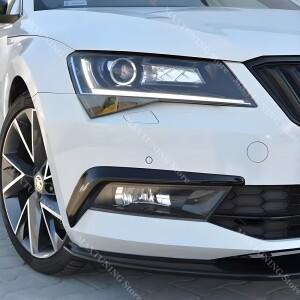 Skoda Superb - 앞 범퍼 안개 램프 프레임 커버 트림 사이드 에어 블레이드 스플리터 스포일러 키트 튜닝