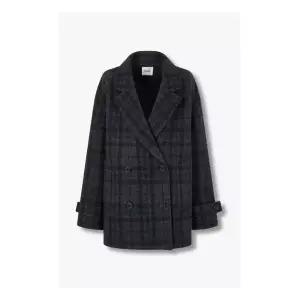 톰보이 빅 더블 자켓형 체크 코트 9104411944Z