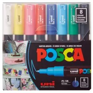 유니 포스카 세트 PC-1M 8색