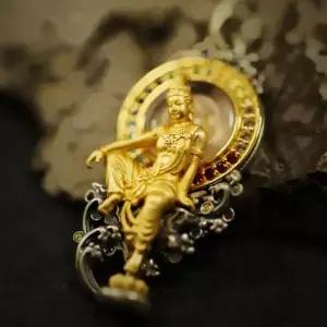 남여공용공용 관음보살 펜던트 목걸이 평화에 절묘한 행잉 장식품 생명의 해