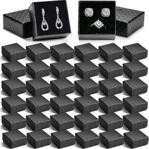 링 48Pcs 주얼리 선물 상자 세트 - 귀걸이 목걸이 팔찌 결혼식 약혼식 생일 소매 디스플레이 2개 x 2x