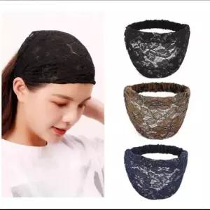 중년 여성 플라워 패턴 비니 모자 조리모 주방 헤어밴드 레이스헤어밴드 세안헤어밴드