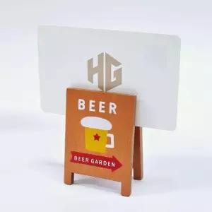 TBZ 비어가든 명함 입간판 사진 집게 꽂이 홀더 개업선물 메모지꽂이 명함홀더 메모집게