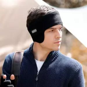 남성용 귀마개 이어밴드 헤어밴드 겨울 크리스마스 방한 선물 겨울 블랙 성탄절
