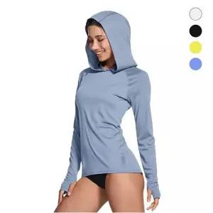 [하프클럽/테슬라]테슬라 여성 후드 긴팔 래쉬가드 수영복 여름티셔츠