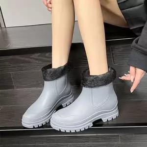 [라일리] Rly 방한 레인 장화 첼시 방수 기모 부츠 신발 높은