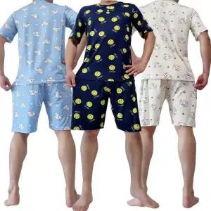 [라일리여성언더웨어] Rly 남녀공용 피치 잠옷 반바지 여름 반팔 파자마 세