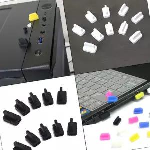 국산 USB 실리콘 보호마개 10개입 먼지차단 PC 모니터 TV용