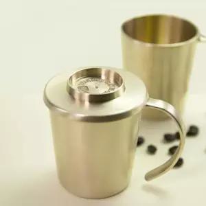 방짜유기그릇 손잡이 유기잔 머그컵 덮개2호