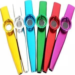 루빌리6 팩 펀 카주 악기 예비 다이어프램 알루미늄 합금 세트 크리스마스 파티용 멤브레인 하모니카/기타