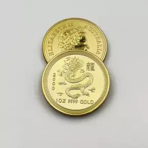 비자성 호주 용자리 금도금 엘리자베스 기념 수집용 동전