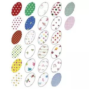 10장 빨간바탕 흰 별무늬 펠트지 45X30CM 부직포 원단