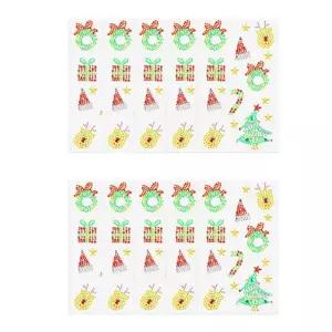 비즈 크리스 마스 스티커 10매입 크리스마스 데코 꾸미기