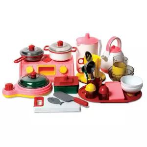 소꿉놀이 요리사 엄마놀이 주방세트 장난감 렌지 주전자 식기 돌아기
