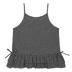 [셀러허브 1]소이주니어 세이브존03 체크 뷔스티에 블라우스  26S5681-BK