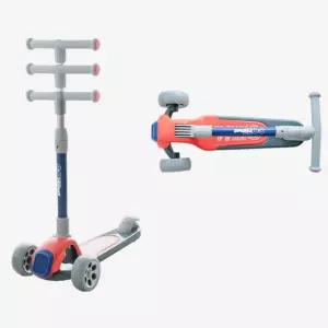 LED 발광바퀴 스쿠터 접이식 놀이조절 풋브레이크 유아 씽씽이 킥보드 - 블루 탈것