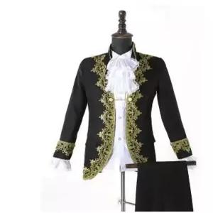 모차르트 의상 왕자님 빈티지 왕실 레드 투우사 코스튬 할로윈 중세 드레스